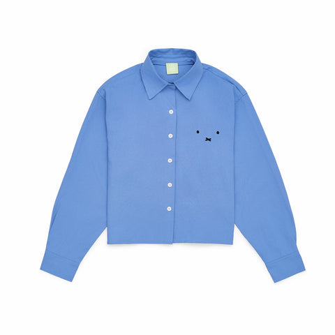 Miffy Face LS Crop Shirt - Light Blue (LBL)