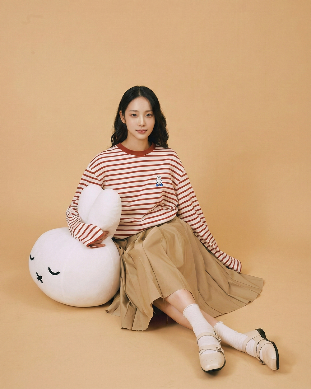 Miffy Stripe LS Tee - Red (RED)
