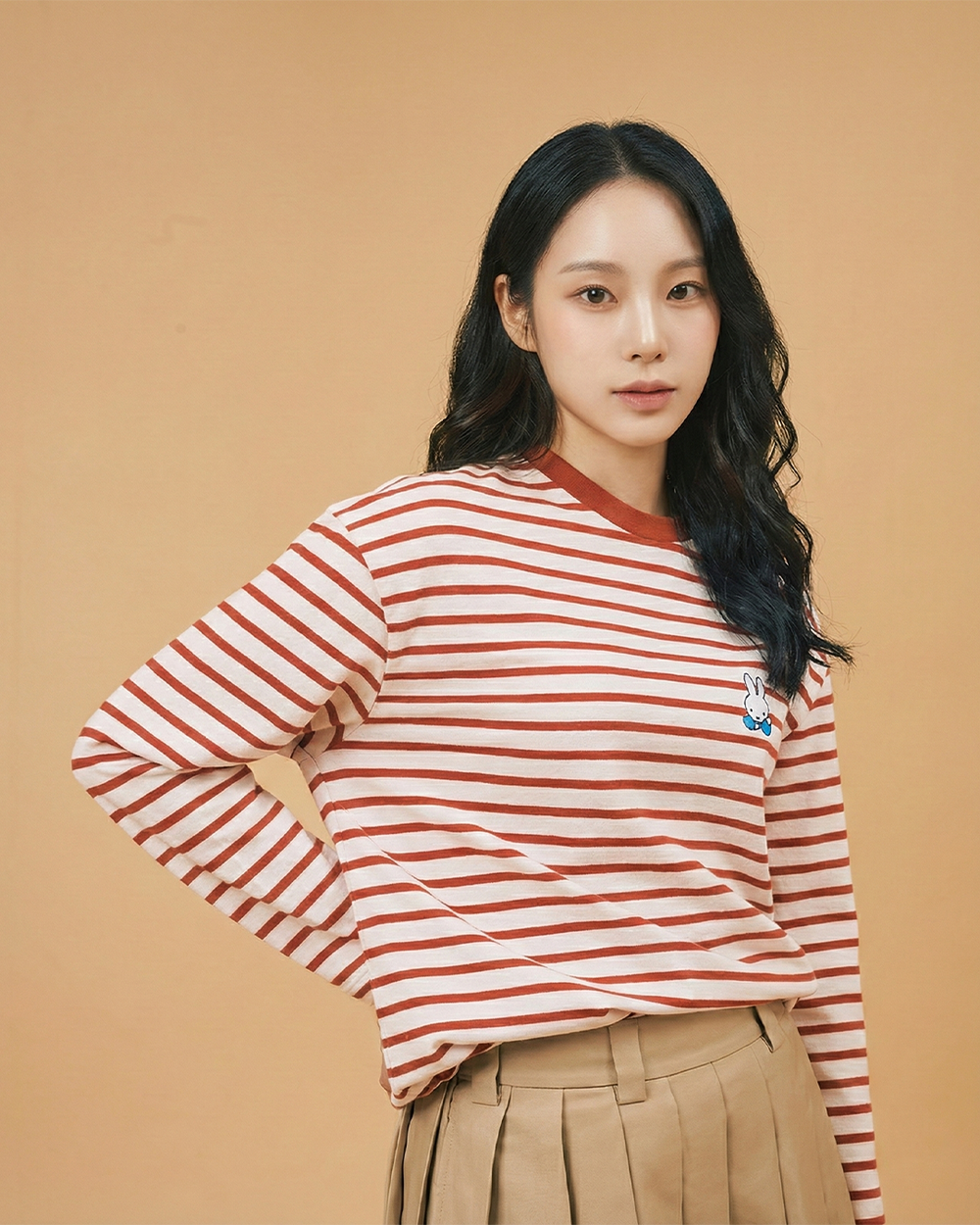 Miffy Stripe LS Tee - Red (RED)