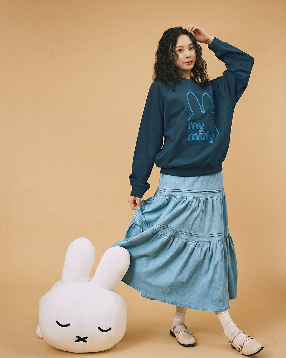 Miffy Head Outline Sweatshirt - Navy (NVY)