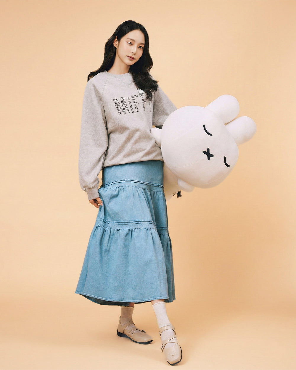 Miffy Sewing Logo Sweatshirt - Grey (GRY)