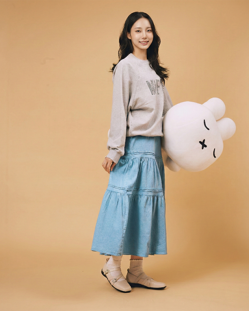 Miffy Sewing Logo Sweatshirt - Grey (GRY)