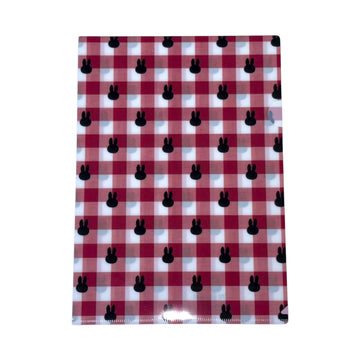 Miffy A4 Folder - Checker (White+Red)