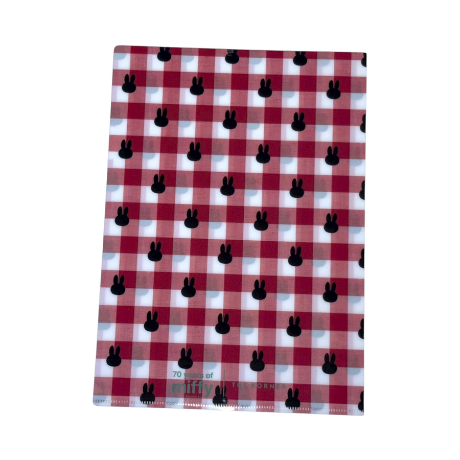 Miffy A4 Folder - Checker (White+Red)