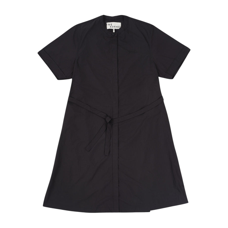 Short Sleeve Midi Dress - Black (BLK)