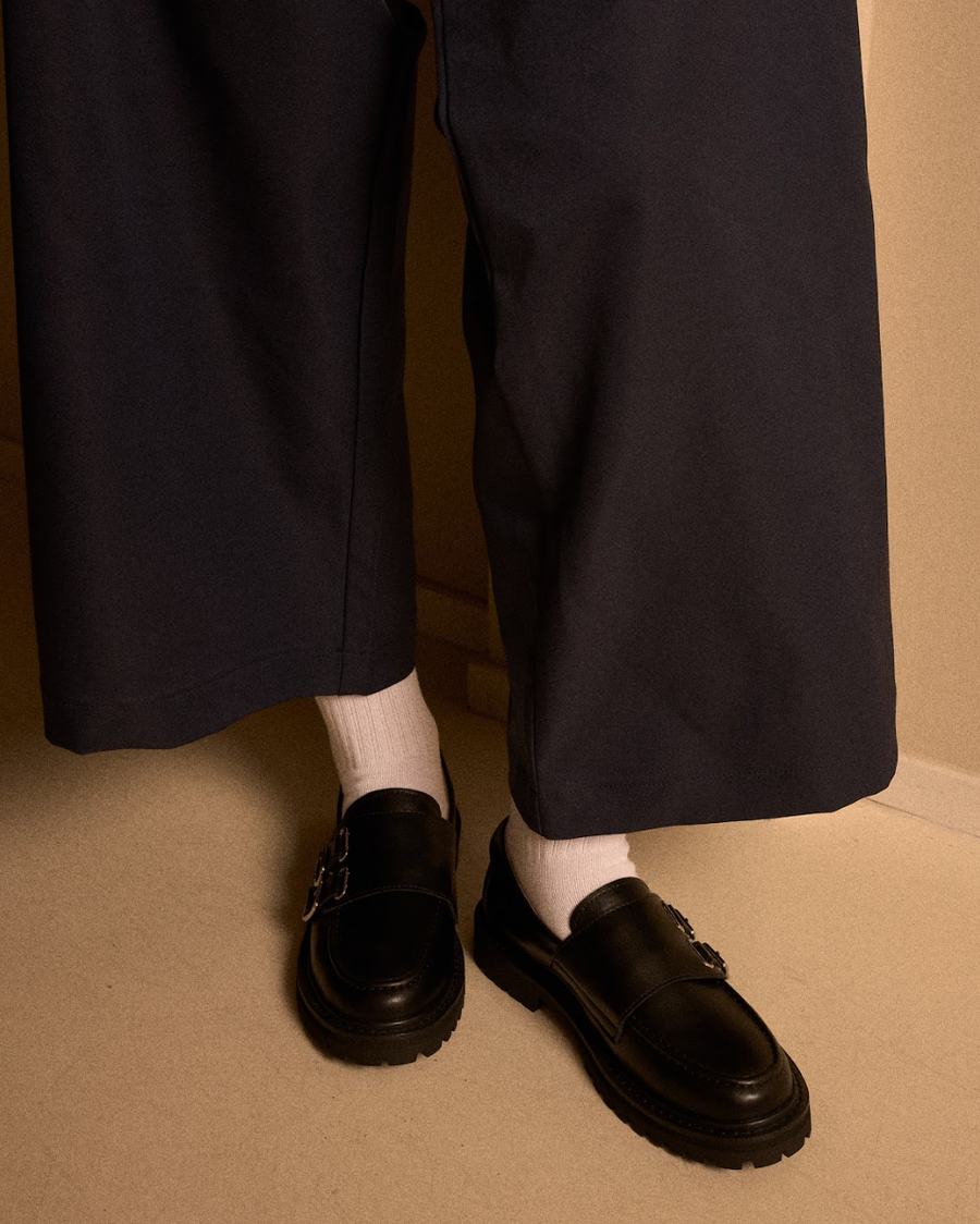 Karin Buckle Loafers - Black (BLK)