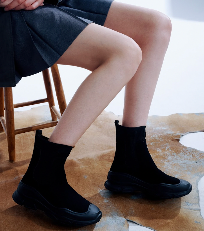 Kiley Suede Boots - Black (BLK)