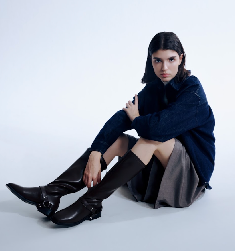 Kiley Slim Zip Boots - Khaki (KHK)