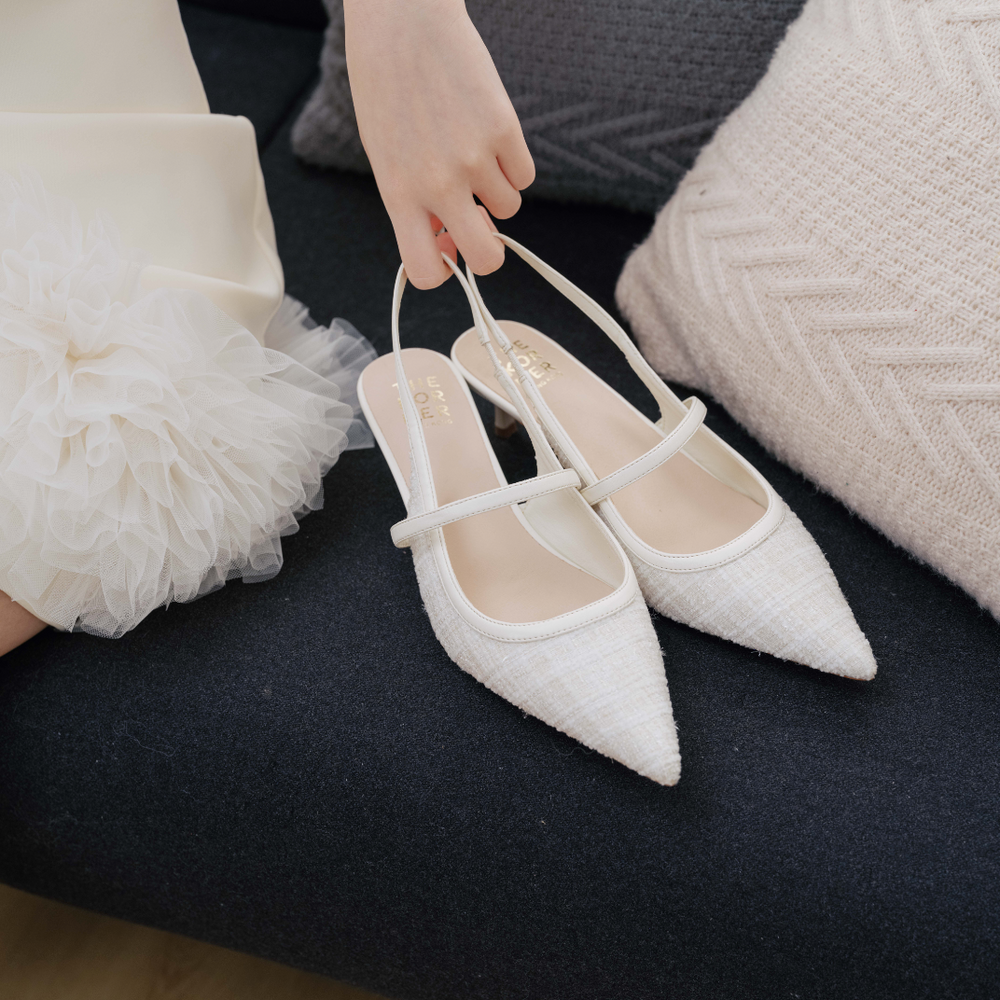 Kleo Tweed Heels - Beige (BEI)