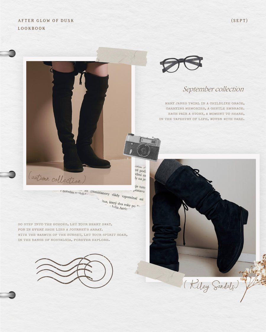 Kiley Slim Suede Boots - Long Length (BLK)