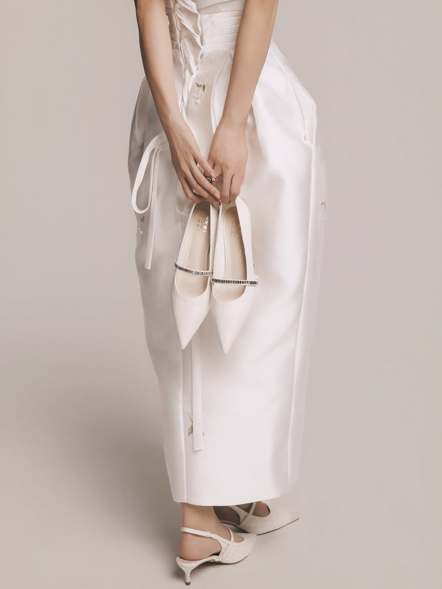 Klassic Stripe Heels - Beige (BEI)